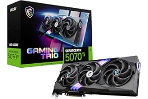 MSI Gaming RTX 5070 Ti 16G Gaming Trio OC Graphics Card (16GB GDDR7, 256-bit, Extreme Performance: 2580, DisplayPort x 3 2.1a