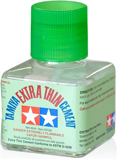 Tamiya Extra Thin Liquid Cement Glue with Applicator Brush 40ml