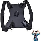 ECIHKEYAN Dual Sword Back Holster, Adjustable Leather Sword Frog for Katana, Durable Strap Carrying Case for Cosplay Anime Costume