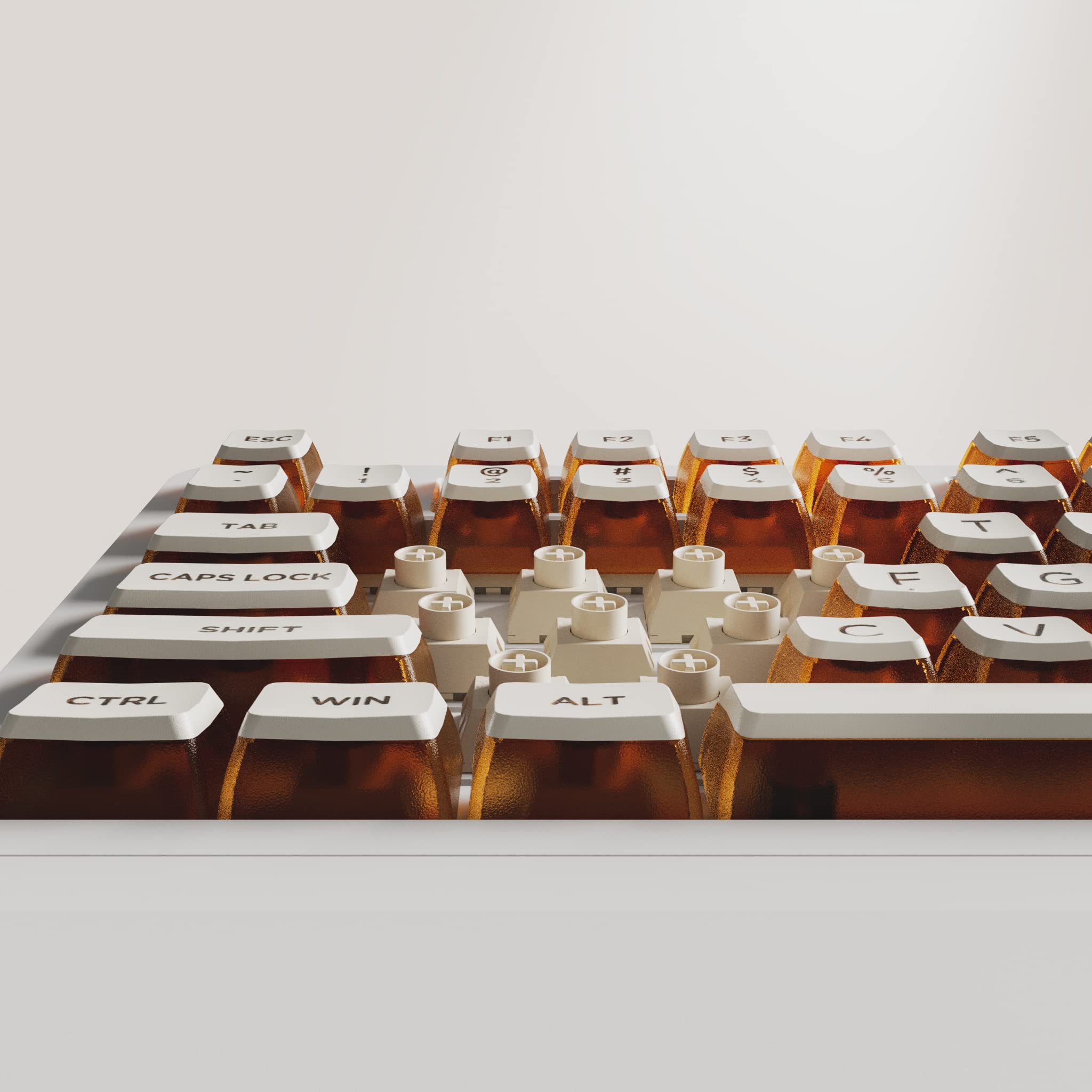 KBDcraft Soda Can Pudding Keycaps for Mechanical Keyboards, ASA Profile, Innovated Based on OEM, PBT Doubleshot with Transparent Layer for RGB, Full 116-key