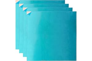 ZEONHEI 4 Pack 6 x 6 Inch Pure Copper Sheet, 22 Gauge(0.03") Copper Sheet Metal, Copper Plates for Crafts, Repairs, Enameling, Electrical