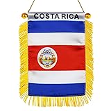 Costa Rica Hanging Flag with Suction Cup 4x6 Inch