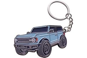 SINLAKUA for Bronco Keychain 4 door key chain Fob Cover Cool Mods Key Chain Sport Accessories compatible with Ford Bronco 2021 2022 2023(Cactus Gray)