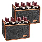 Foyego 2 Pack 12 Bottle Wine Tote Bag, Insulated