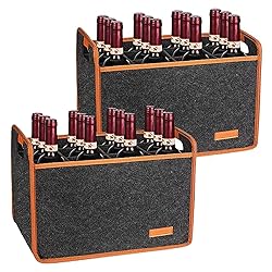 Foyego 2 Pack 12 Bottle Wine Tote Bag, Insulated