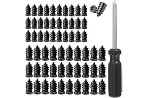 Tire Repair Nails Kit with 2 Sizes, Screw in Tire Repair Plugs with Box and Screwdriver, Fast Self-Service Tire Repair Tools 