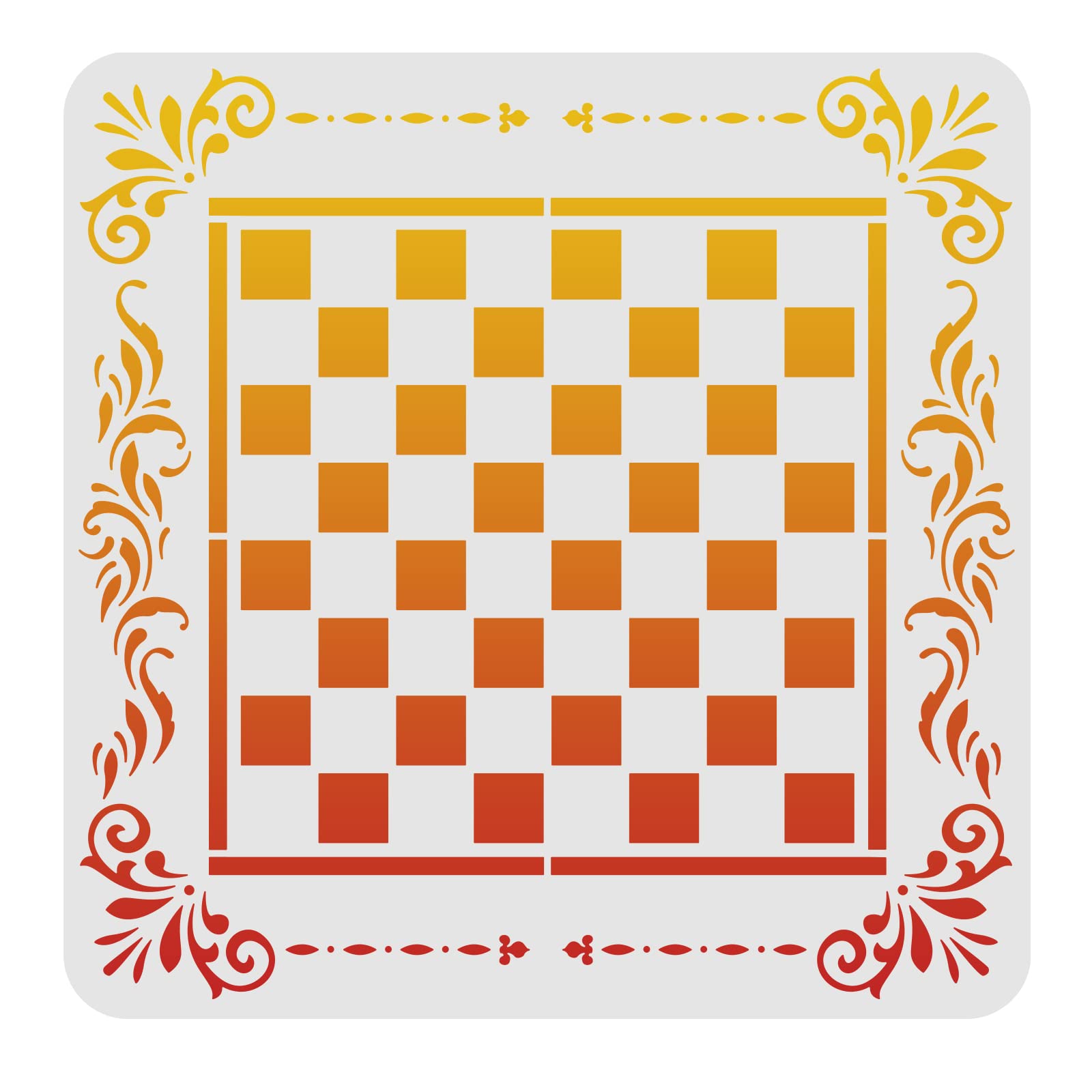 FINGERINSPIRE Modern Checkerboard Template 30x30cm Painting Chess Checkers Lined Gameboard Family Game Home Decor Gift Best Vinyl Large Stencils for Painting on Wood, Canvas, Wall — image 1