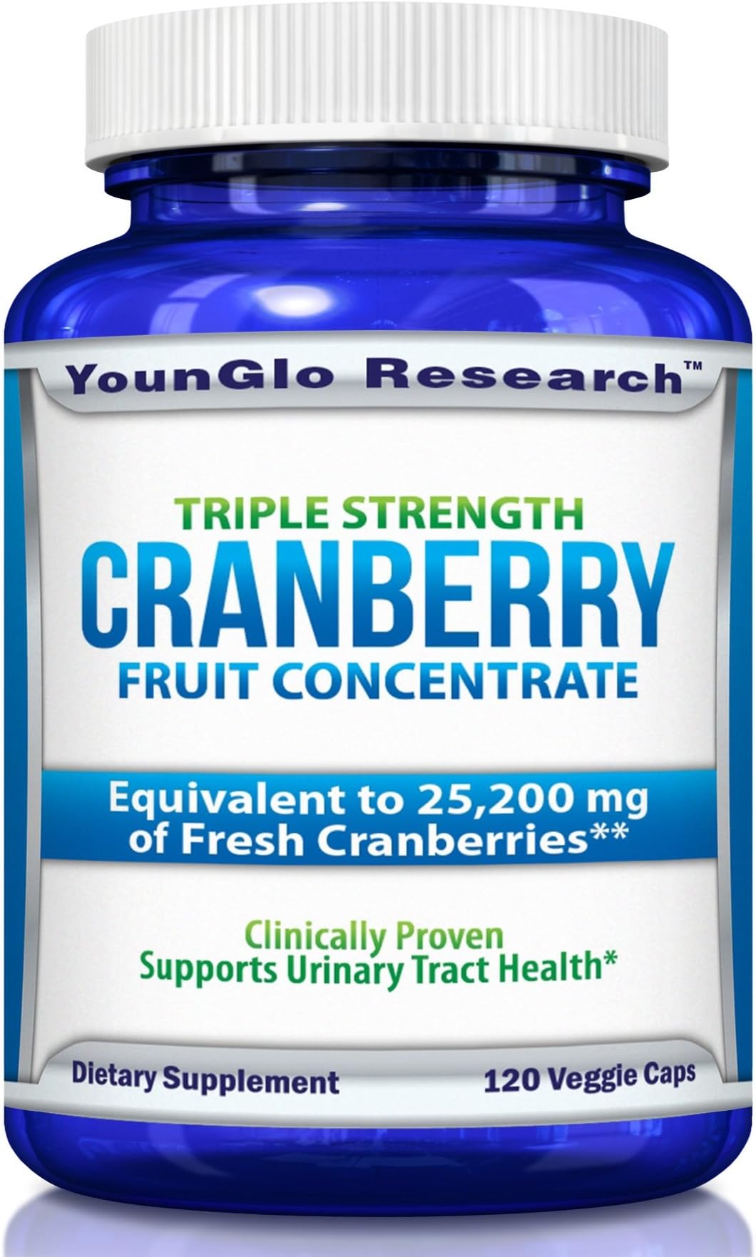 Young Life Research PACRAN Extract Triple Strength Equal to 25, 200 mg Cranberries Pills -120 Soy-Free Non-GMO Vegetarian Capsules