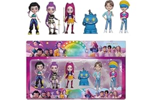 JWNYJFB 6 Pcs Action Figures Set,Anime Character Figures,K-pop Korean Idol Demon Movie Hunters Character Decorations Mini Figurines Dolls Christmas Birthday Gifts (1#6pc Action Figures)