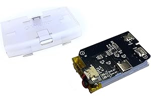 FINDING HARVEST Game Boy Advance Rechargeable Battery Mod, 1800mAh Lithium LiPo, USB-C Charging, For Original Gameboy Advance (With Clear Cover)