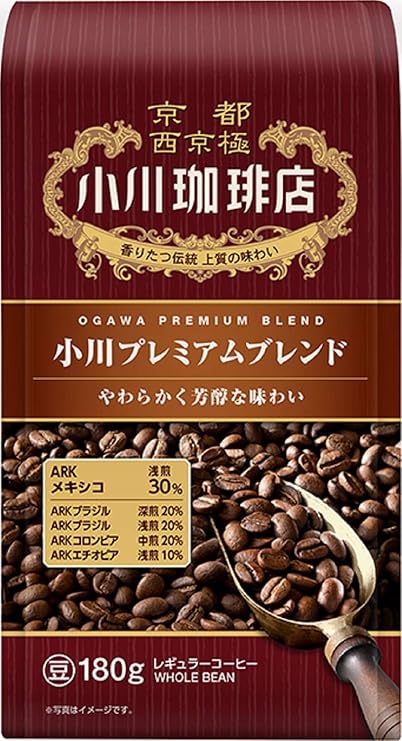 Amazon 小川珈琲店 小川プレミアムブレンド 豆 180g 小川珈琲 コーヒー豆 通販