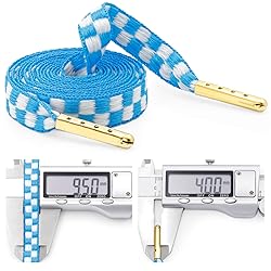 YJRVFINE Flat Checker Shoe Laces: 2 Pairs 45 Inch