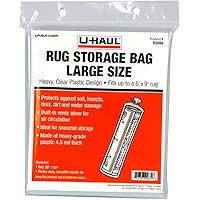 U-Haul Large Rug Storage Bag (Fits Rugs up to 6' x 9') - Protection for Large Rolled Rug - 20" x 92"