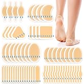 64ct Blister Bandages Waterproof Hydrocolloid Gel Pads for Heels & Toes, Adhesive Blister Cushions for Foot Protection, Hiking Essentials, Blister Prevention Patches, Soft Variety Band-Aids