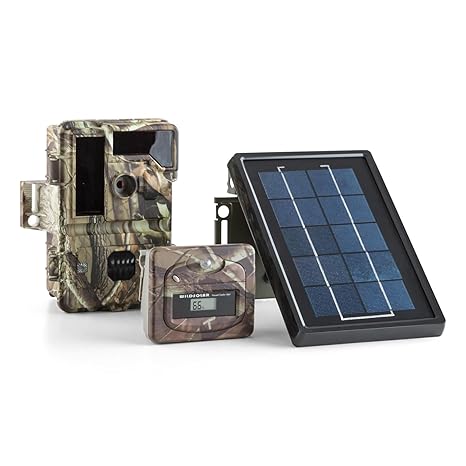 Duramaxx Solar GRIZZLY Wildkamera Set Outdoor Kamera Set (6,1 cm (2,4')-TFT-LCD-Farbdisplay, 8 Megapixel Foto-Auflösung, 84 x