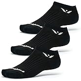 Swiftwick - PERFORMANCE No Show (3 Pairs) Running & Golf Socks, Cushioned No-Show