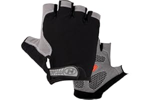 Cycling Gloves with Gel, Fingerless Non-Slip Shock-Absorbing Mountain Bike Gloves, Breathable Training Gloves MTB Road Cyclin