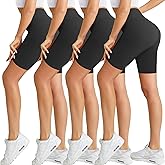 Natural Feelings Buttercloud 4 Pack Biker Shorts for Women-8" High Waist Tummy Control Workout Shorts Athletic Gym Yoga Pants