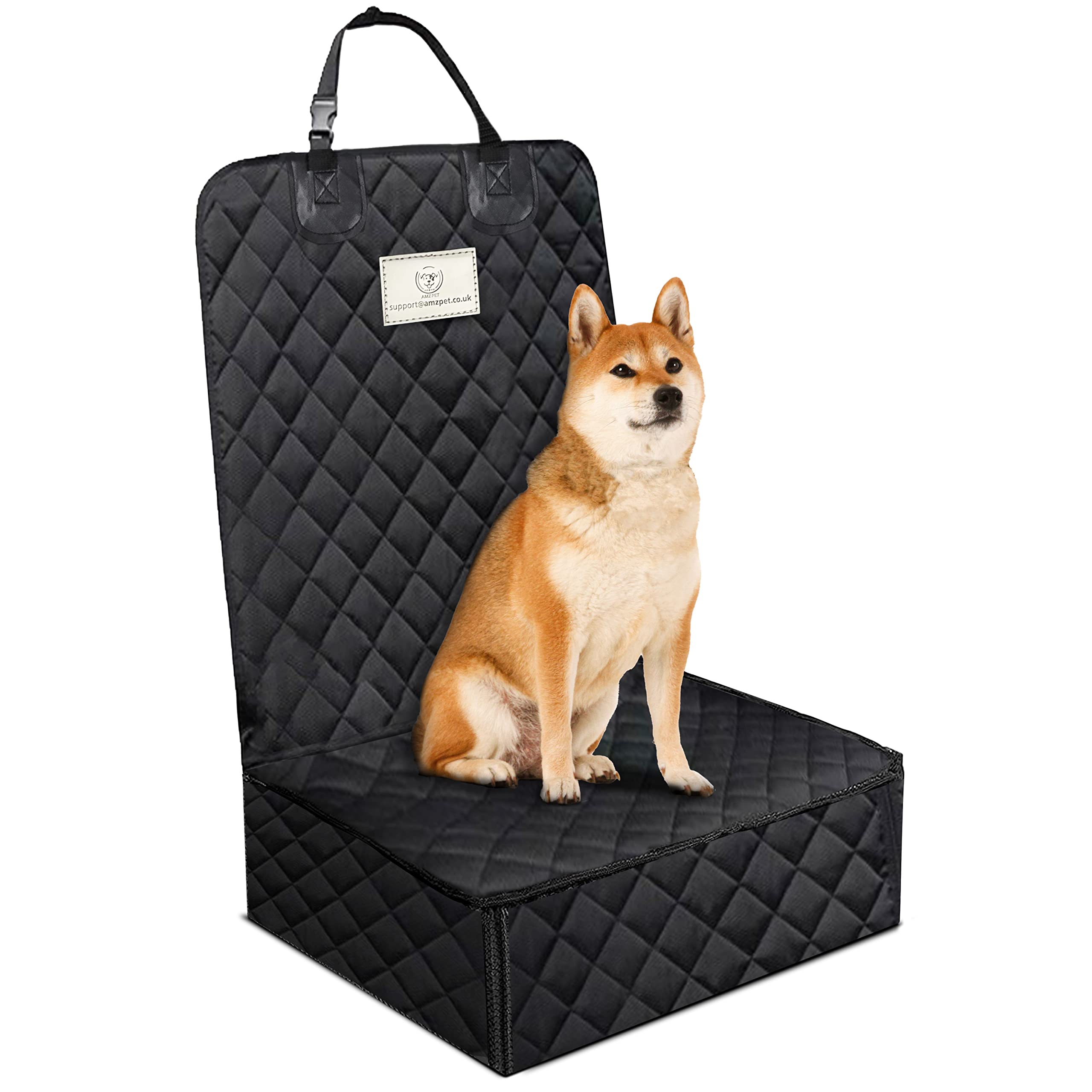 AMZPET Front Car Seat Cover for Dogs (Universal: 50cm) - Scratch-Proof and Non-Slip - Waterproof - Universal Fit