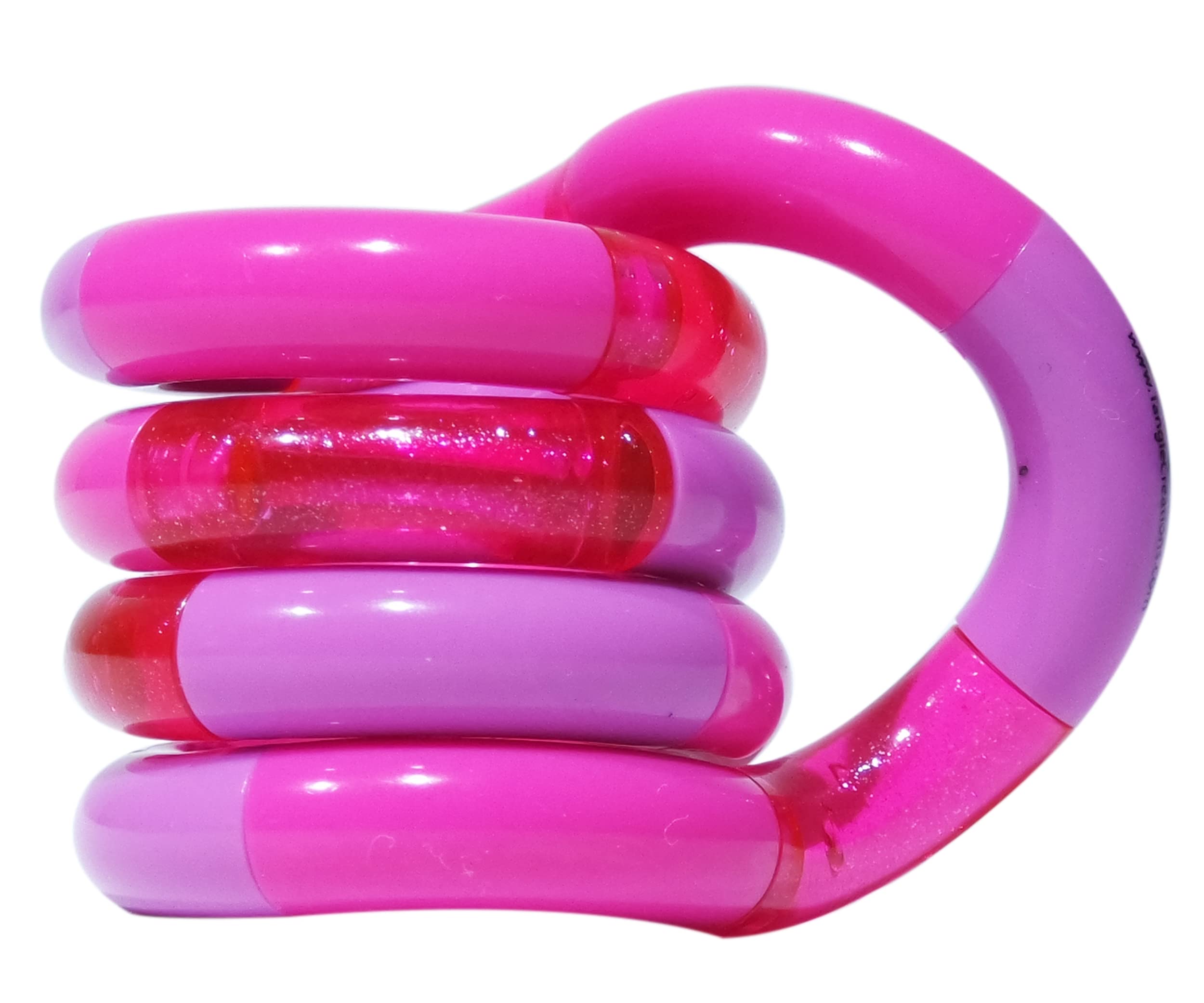 Tangle 85712 Fidget Toy Junior Classic Series, Anti-Stress Finger Toy, Promotes Fine Motor Skills, Can Be Turned and Combined, Motor Skills Toy for Children from 3 Years, Berry - Magenta, Purple &