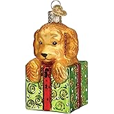 Old World Christmas Doodle Puppy Surprise Glass Blown Ornament for Christmas Tree, Handcrafted Holiday Decoration, Festive Pet Collection