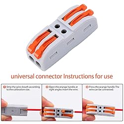 NineLeaf 20PCS Wire Connectors, 2 in 2 Out Lever