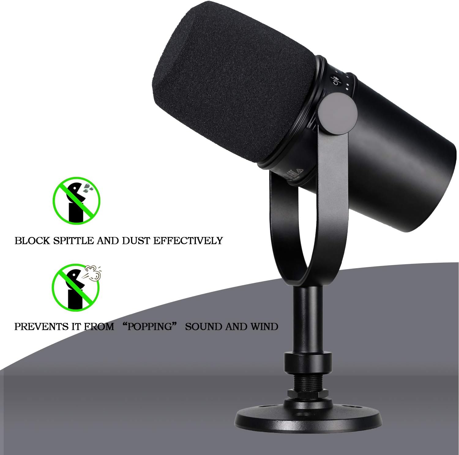 YOUSHARES MV7 Pop Filter Mic Foam Cover Windscreen Compatible with