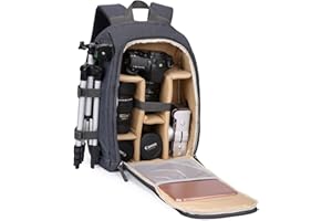 G-raphy Camera Backpack Photography DSLR SLR Backpack Waterproof with Laptop Compartment/Tripod Holder for Dslr slr Cameras (Khaki)