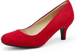 DREAM PAIRS Women's Luvly Bridal Wedding Party Low Heel Pump Shoes