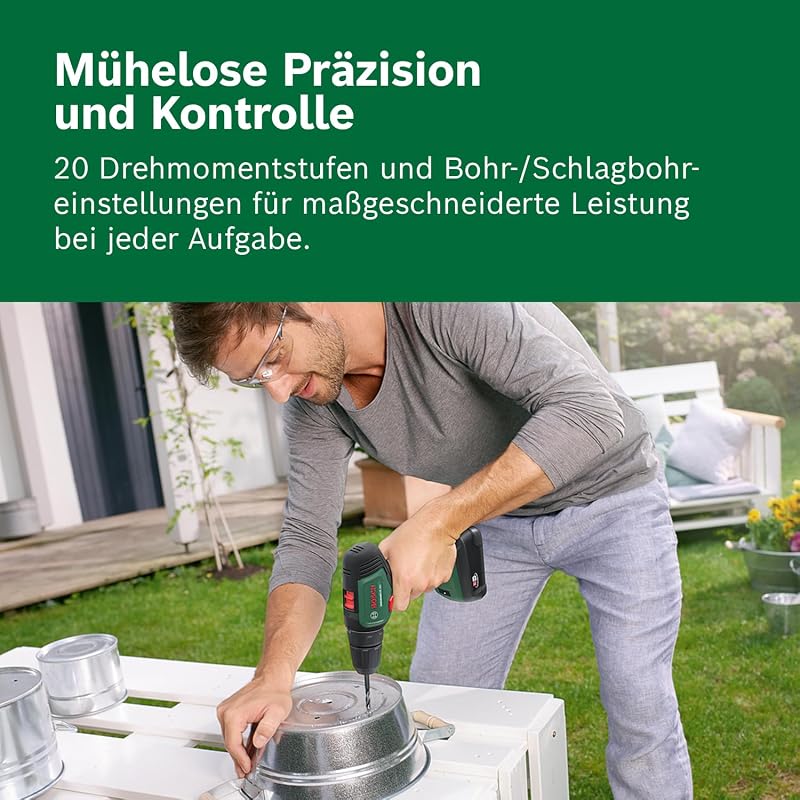 Akkuschrauber UniversalDrill 18V (2 Akkus, 18 Volt System, im Koffer)