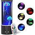 KIKILIVE Jellyfish Lamp, LED Jellyfish Tank Table Lamp with Remote Control,17 Color Changing Dimmable Aquarium Night Light for Home Decor & Christmas Birthday Gifts