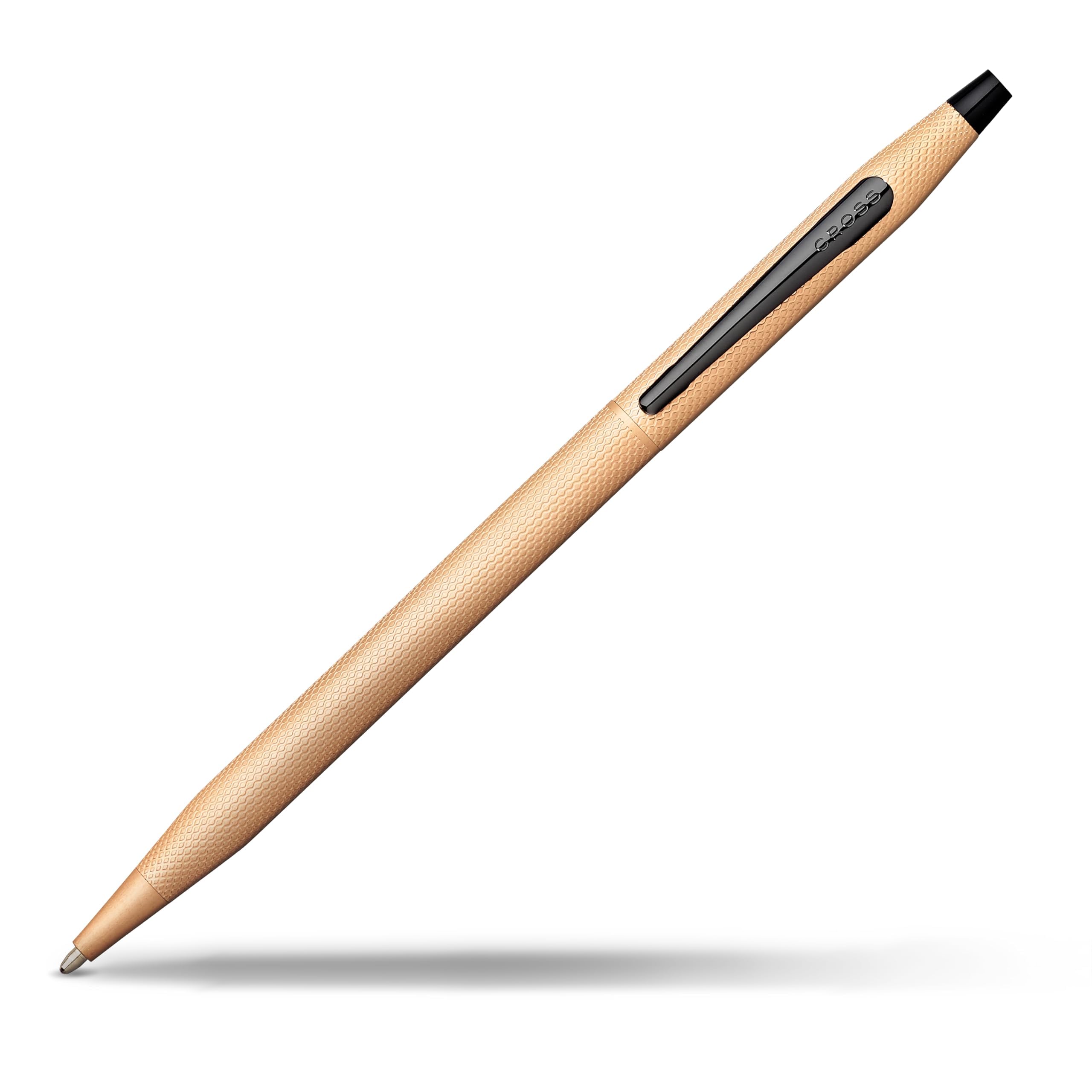 CROSS Classic Century Brushed Rose-Gold PVD ballpoint Pen with Polished Black PVD Appointments