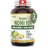 Herba Natural Noni Capsules 10X - 120 Vegan Capsules | 10,000mg Per Day | 10:1 Concentration – High Potency | Pure Natural No