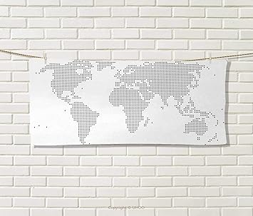 Amazon Anniutwo 地図 タオル 伝統的な記号 アメリカの地図の