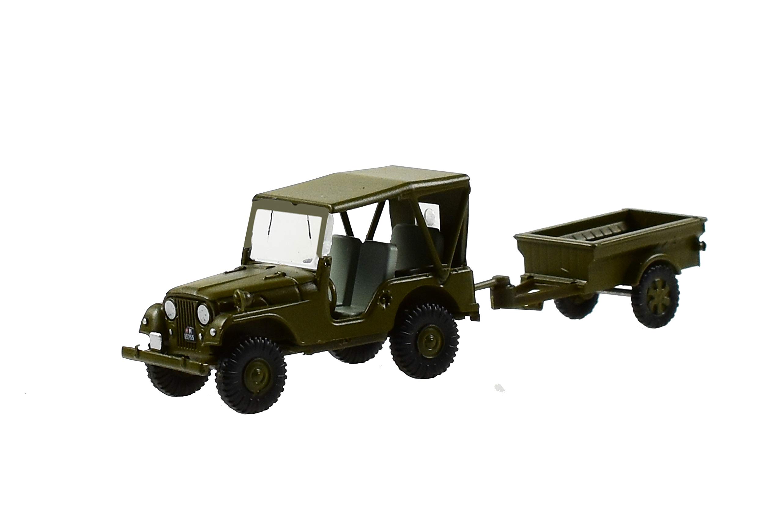 Arwci ACE 85005102 1/87 Willys M38A1 Army Jeep with Aebi Gelpw Anh 68 Die Cast, Collectors Models