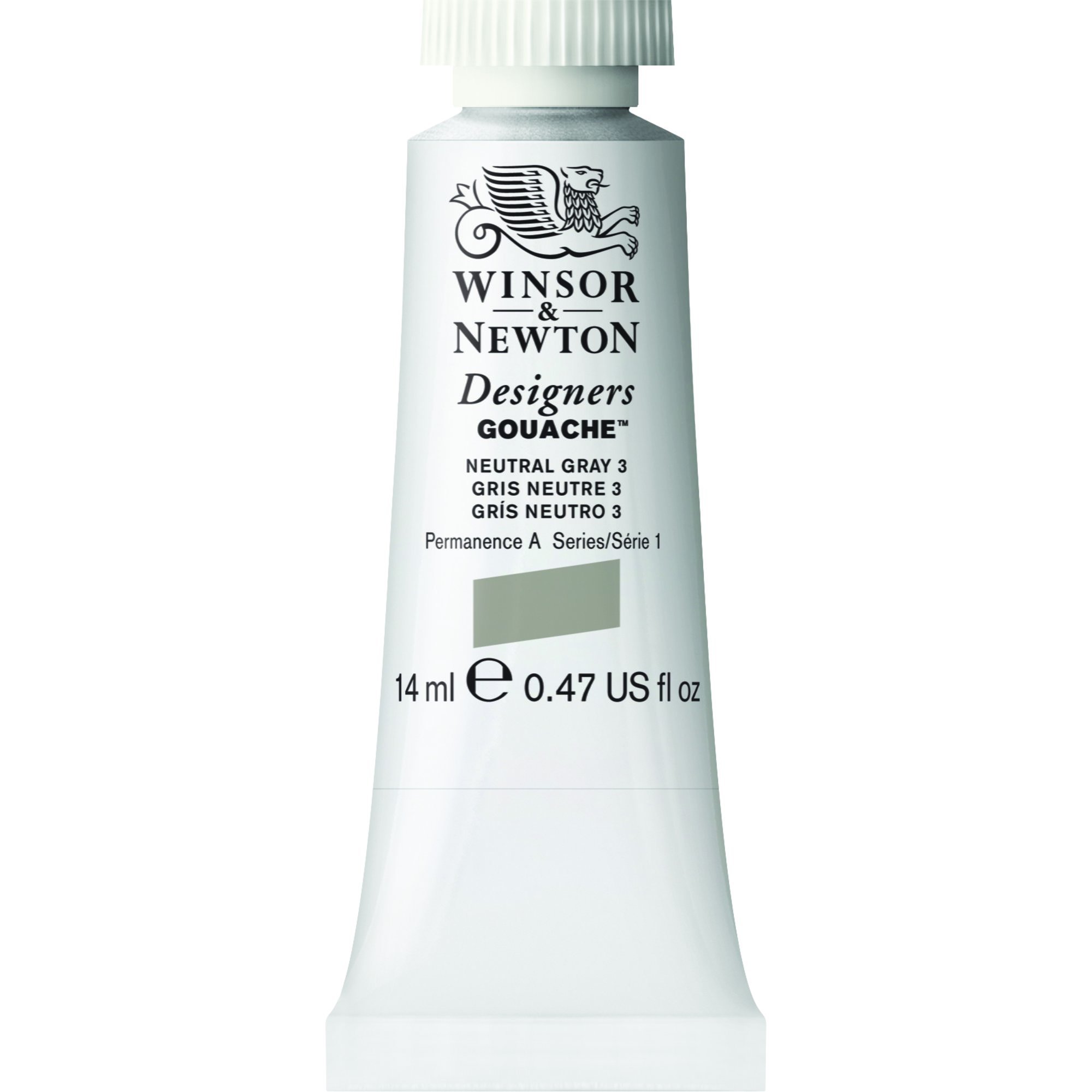 Winsor & Newton 14ml Designers Gouache Tube - Neutral Grey No.3