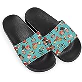 Howilath Cute Animals Pattern Summer Slide Slippers for Women Kids, Soft Sole Non-Slip Open Toe Slippers Slide Sandal