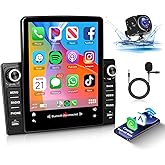 9.5 Inch Android Car Stereo Double Din, 2G+64G Wireless Carplay Android Auto, Hodozzy Vertical Touch Screen Car Stereo 2 Din