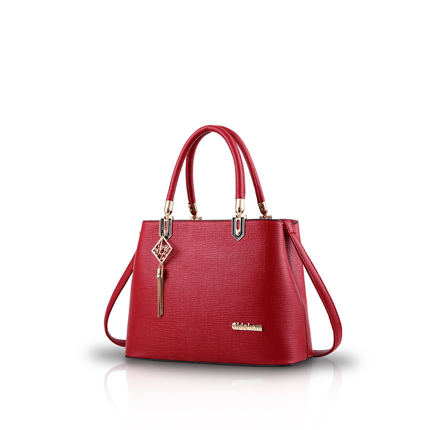 NICOLE&DORIS Handbags for Women Leather Shoulder Bag Fashion Handbags Cross Body Bags Purse Tote Bag red