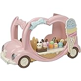 Calico Critters - Ice Cream Van - Calico Land Amusement Series | Roll up the sweetest shop on wheels - serve tiny cones &amp; sundaes from the window, Ages 3+