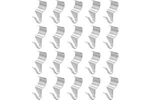 Zhitaoxun Vinyl Siding Hooks,No-Hole Needed Vinyl Siding Hanger,Stainless Steel Siding Hanging Clips Hanger for Hanging Lights Wreath Welcome Signs,Christmas Outdoor Decorations(Silver, 20pcs)