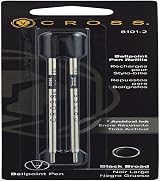 CROSS 8101-2 Original Archival Ink Refill Black 2 Pack Broad Point