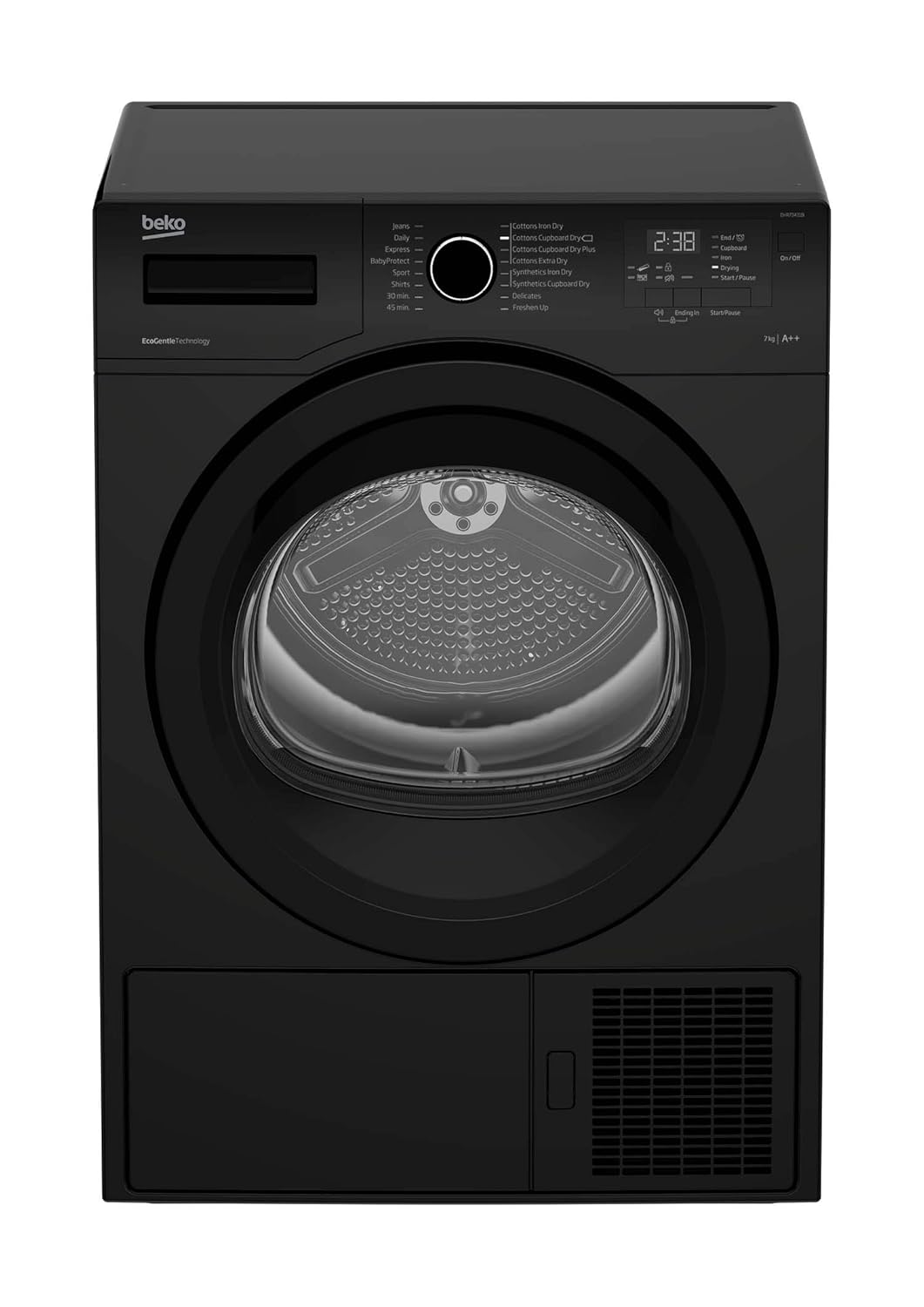 Beko DHR73431B Freestanding A++ Rated Condenser Tumble Dryer Black