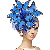 Zinniday Butterfly Organza Fascinators Hats - Monarch Butterfly Tea Party Hat with Hairpin, 2025 Derby Headwear