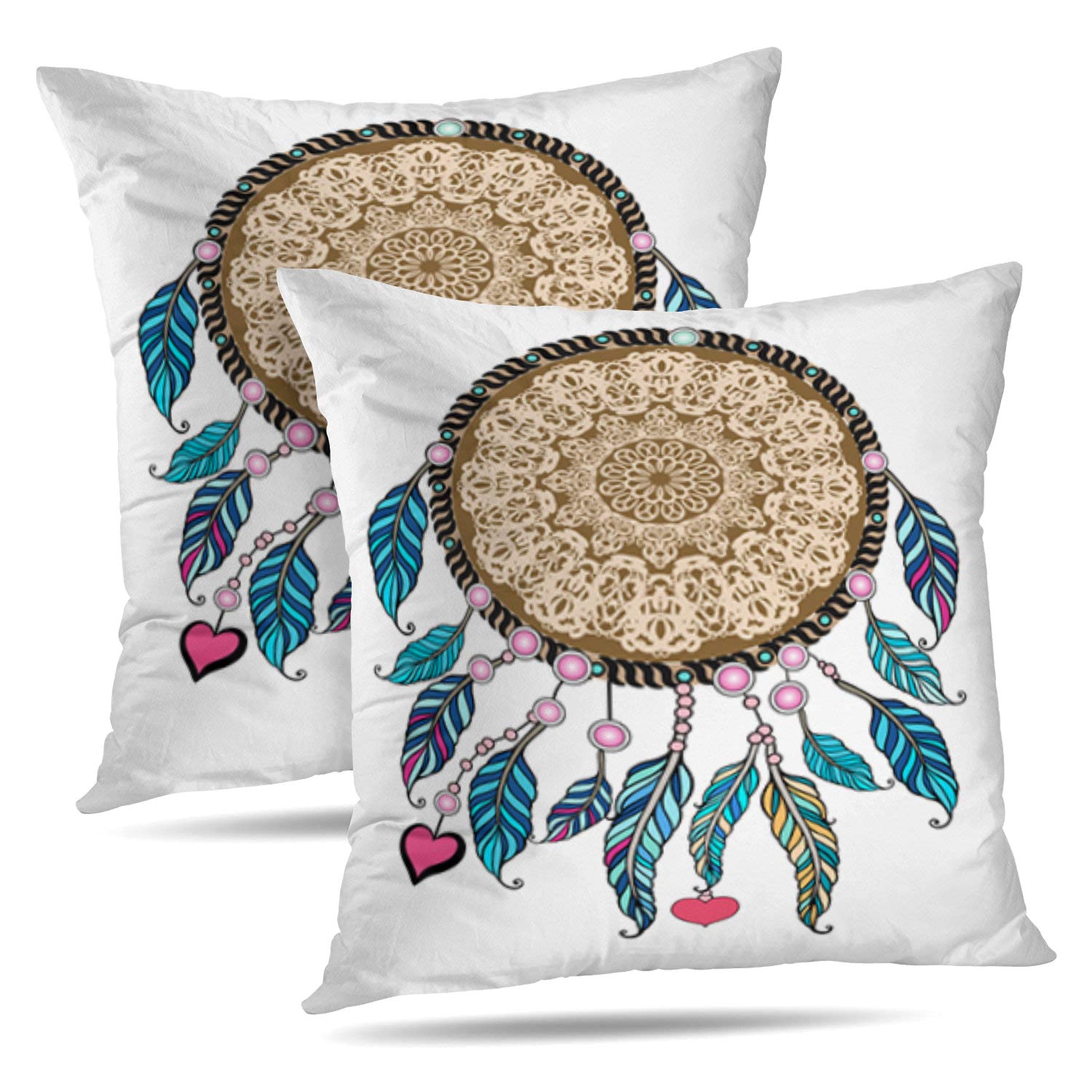 Amazon Com Lalilo Set Of 2 Throw Pillow Covers Ethnic Tribal