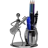 Metal Pencil Holder, Office Supply Pen Organizer Desktop Decoration Stand Container (Guitar)