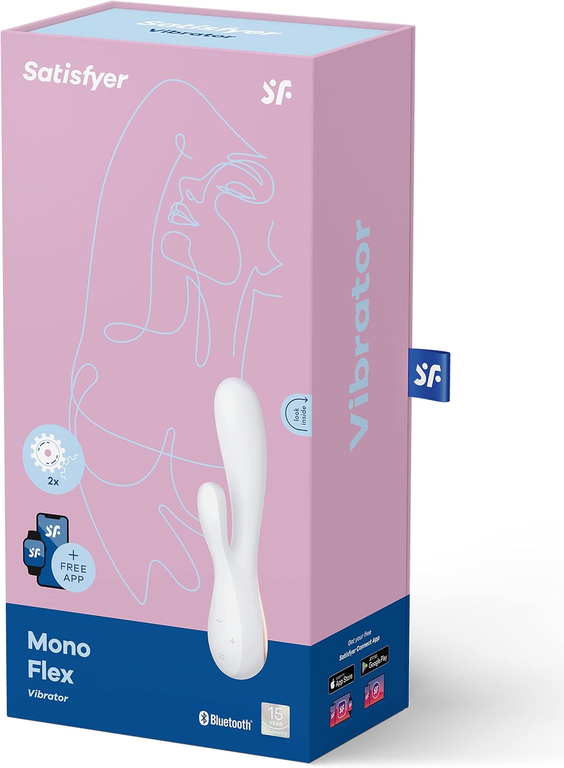 Satisfyer Mono Flex Connect App, 20.5 cm, with app, White, one - Image 4
