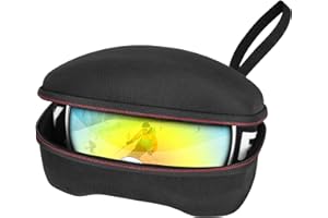 ZUJFPL Big Large Sports Glasses Case, Hard Ski Snowboard Goggle Box, Waterproof Shockproof Bag for Snowboard Goggles