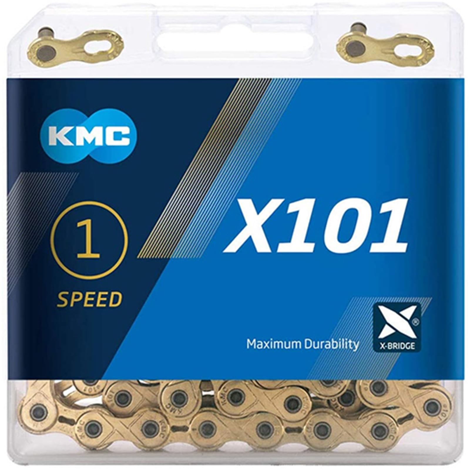 KMC Unisex's X101 Chain, Ti-Ni Gold, 112 Link