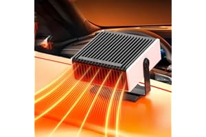 WGXX Car Heater, 12V 200W Car Defroster Windshield Heater, Fast Heating and Cooling Portable Heater for Car, Plug-in Cigarette Lighter Small Air Heater for Car Window Defroster